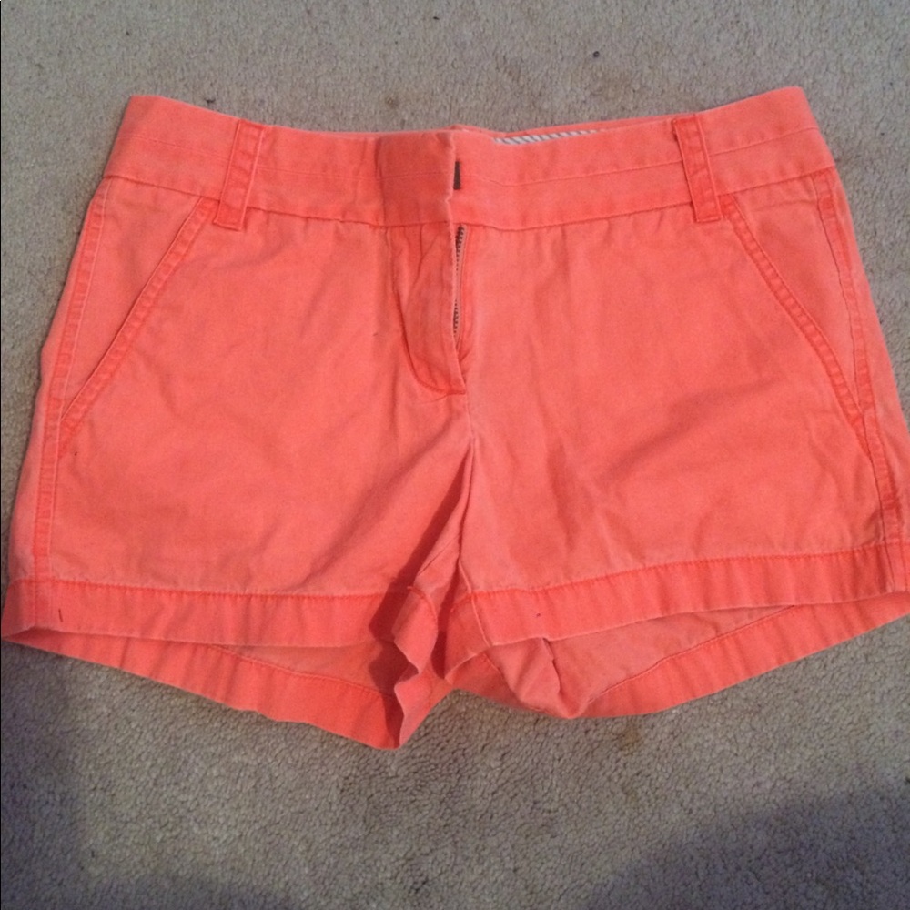 Jcrew Orange 3” chino shorts size 00P